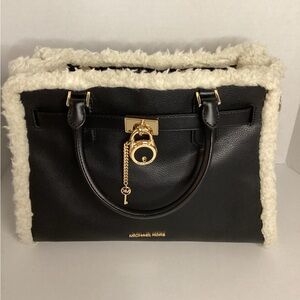 Michael Kors Black and Cream Satchel